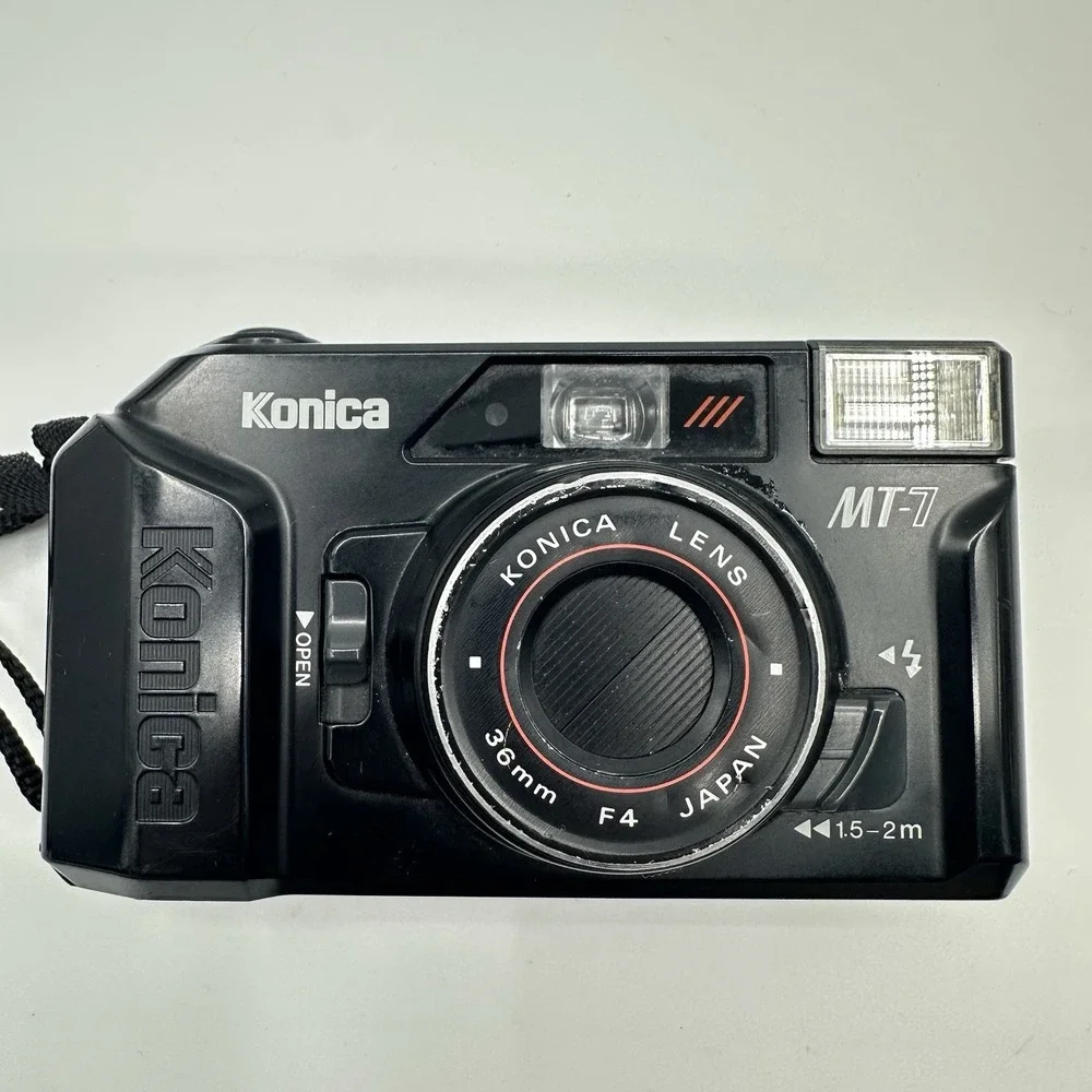 Konica MT-7 Black 36mm f/4 Lens Point Shoot 35mm‎ Film Camera
